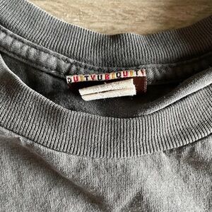 Men's Grey and Blue T-shirt